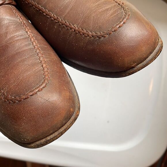 Vintage Bally of Switzerland Marlon brown‎ leather slip on loafers